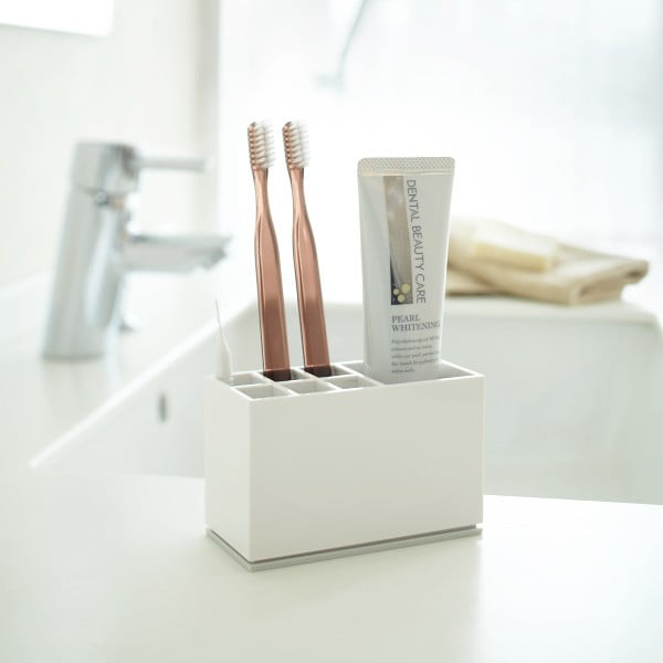 Biely stojan na zubné kefky YAMAZAKI Mist-image-1