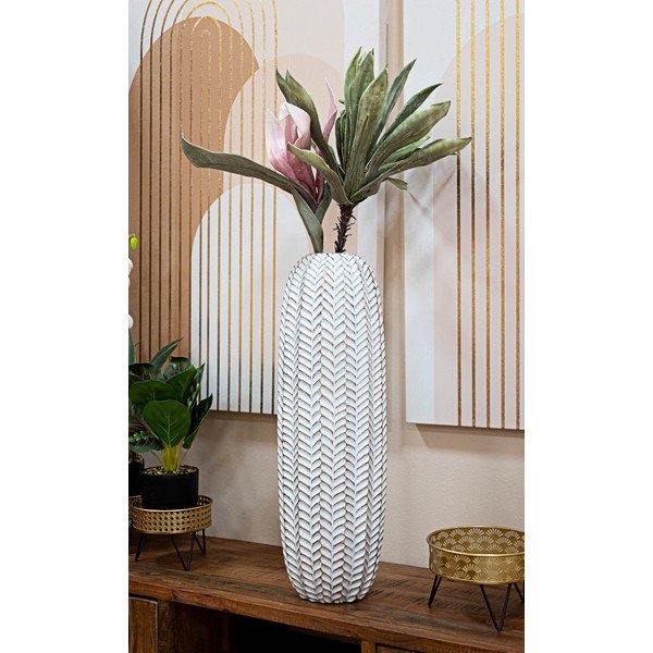 Biela váza z polyresínu (výška  67 cm) Resina – Mauro Ferretti-image-1
