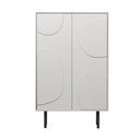 Svetlosivá skrinka z borovicového dreva 85x135 cm Cadiz – WOOOD
