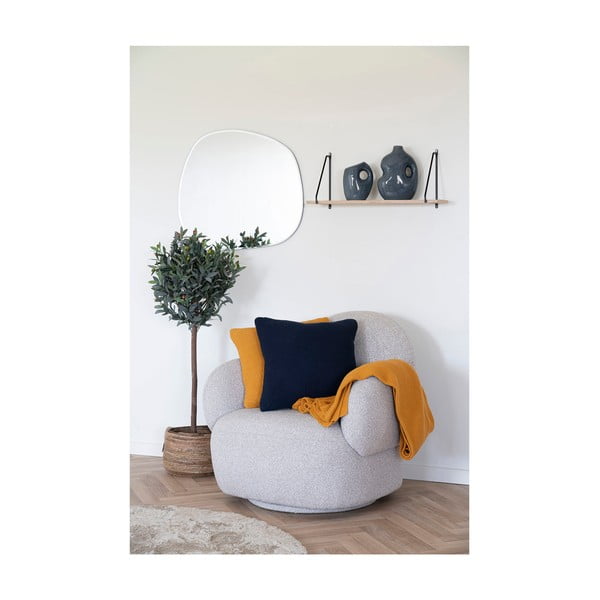 Žltá pletená deka z recyklovanej bavlny 130x170 cm Santos – House Nordic-image-3