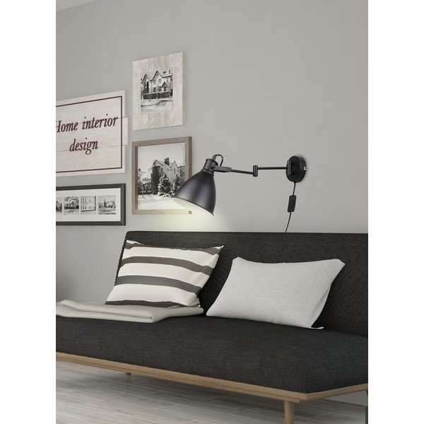 Čierne kovové nástenné svietidlo Espera - Candellux Lighting-image-4