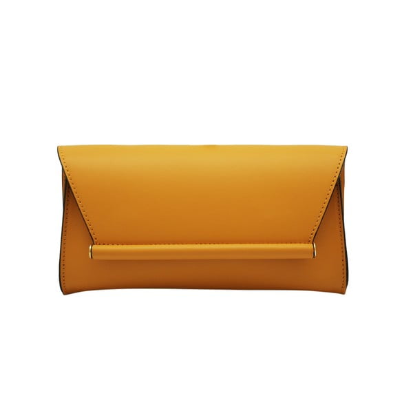 Horčicovožltá listová kabelka / kabelka z pravej kože Andrea Cardone Lucille