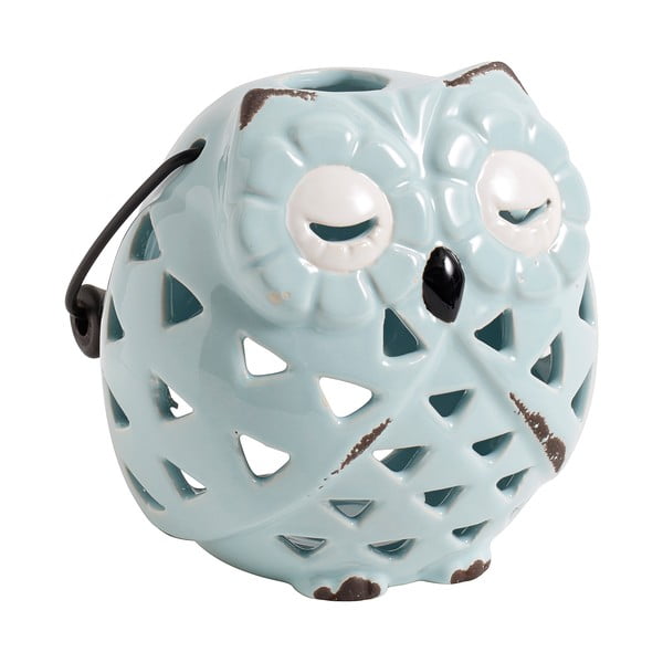 Keramický Svietnik Owl, blankytne modrý