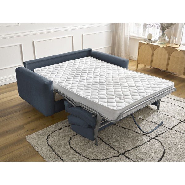 Tmavomodrá pohovka na každodenné spanie/rozkladacia 220 cm Cocoone – Bobochic Paris-image-1