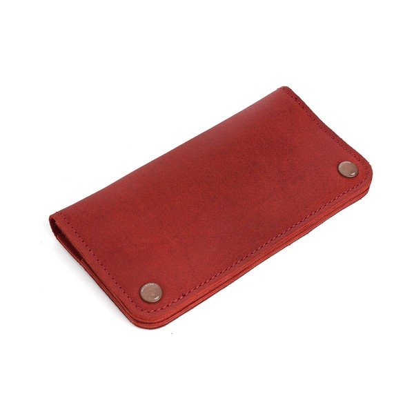 Červená kožená peňaženka Woox Triviala Purpurea-image-1