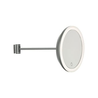Sivé nástenné kozmetické zrkadlo Zone Eve, ø 17,5 cm