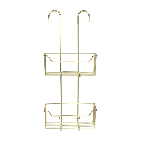 Závesná kúpeľňová polička z nehrdzavejúcej ocele v zlatej farbe Milo – Wenko-image-2