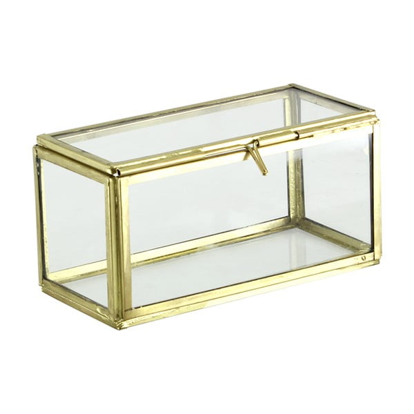 Set 2 sklenených boxov Small Brass-image-1