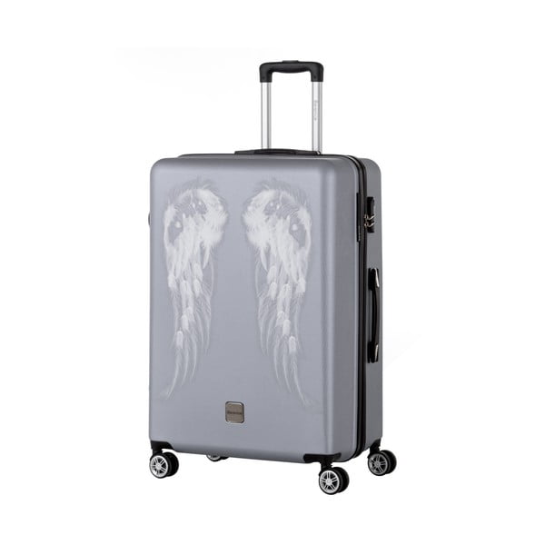 Sivý cestovný kufor Berenice Wings, 107 l