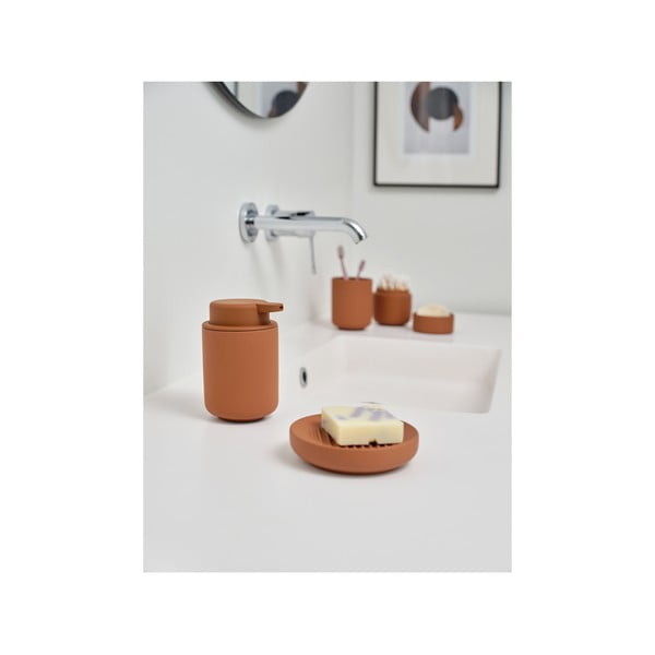 Oranžová porcelánová nádobka na mydlo Ume – Zone-image-3