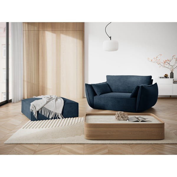 Tmavomodré kreslo Vanda - Mazzini Sofas-image-1