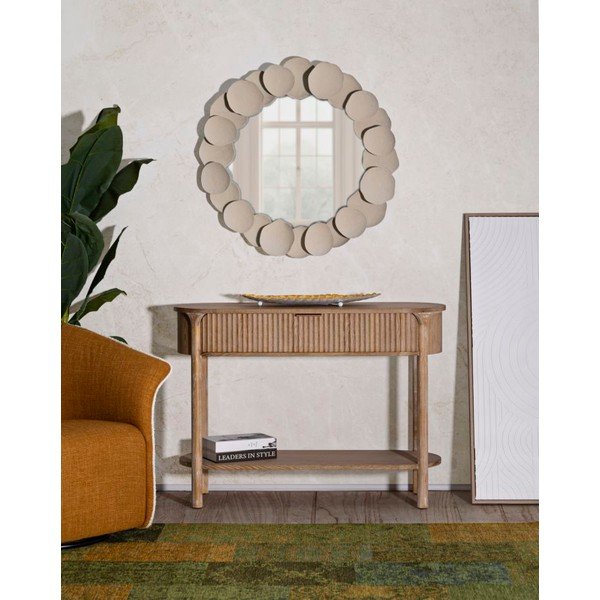 Konzolový stolík z jedlového dreva v prírodnej farbe 40x110 cm Gothenburg – Mauro Ferretti-image-1