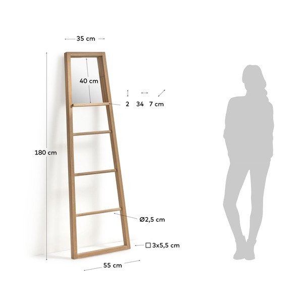 Dekoratívny rebrík z mahagonového dreva Kave Home Flavina-image-3