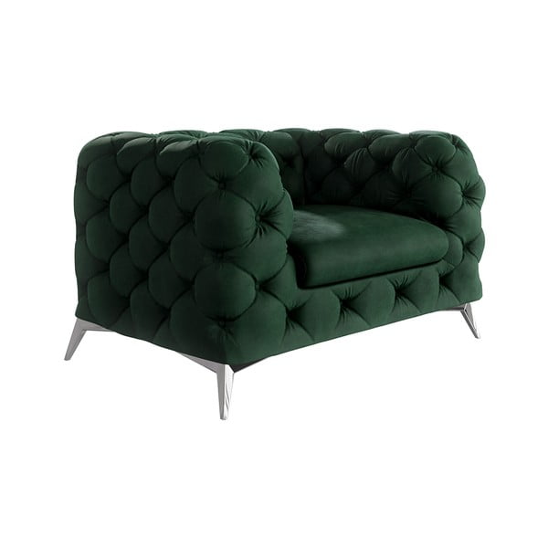 Tmavozelené zamatové kreslo Chelsea – Ropez