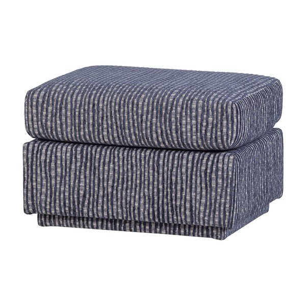 Sivomodrá čalúnená podnožka Lou – WOOOD