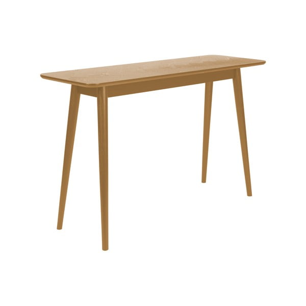 Konzolový stolík s doskou v dubovom dekore v prírodnej farbe 40x120 cm Fabio – White Label-image-2