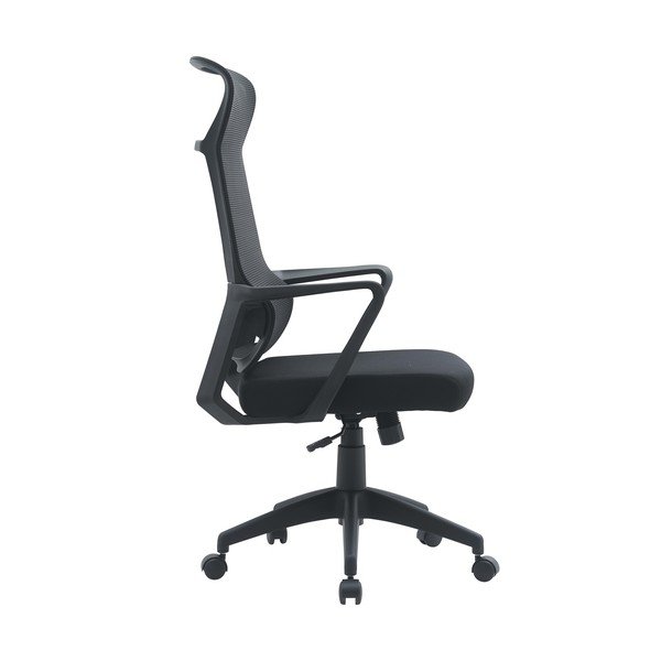 Čierna čalúnená kancelárska stolička Hoboken – Yes Everyday-image-3