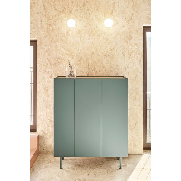 Zelená vysoká komoda v dekore duba 95x120 cm Arista – Teulat-image-1