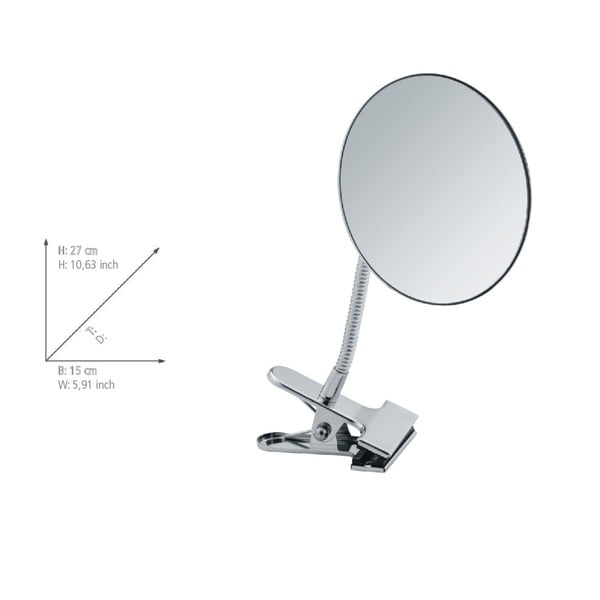 Kozmetické zväčšovacie zrkadlo (5x) ø 15 cm Clip – Wenko-image-3
