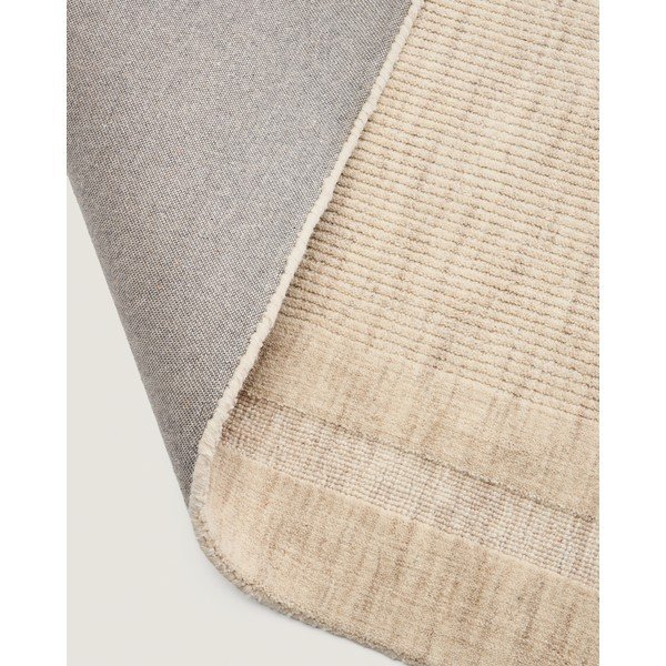 Krémový ručne tkaný vlnený koberec 160x230 cm Dalena – Kave Home-image-4