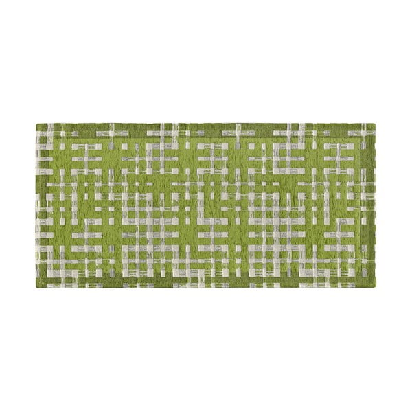 Zelený umývateľný behúň 55x240 cm Dama Verde – Floorita