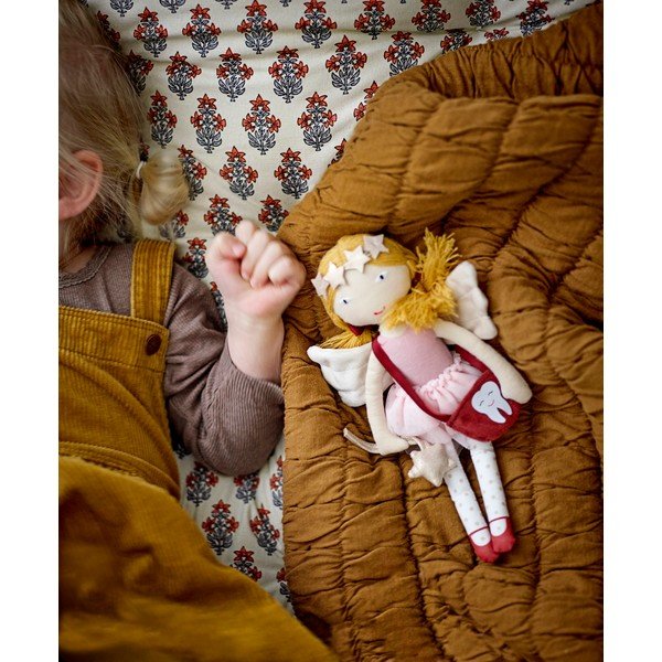 Hnedá bavlnená detská deka 80x100 cm Baille – Bloomingville Mini-image-2