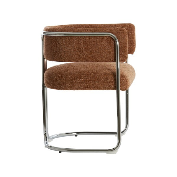 Svetlohnedé čalúnené jedálenské kreslo s podrúčkami Adante – Light & Living-image-4