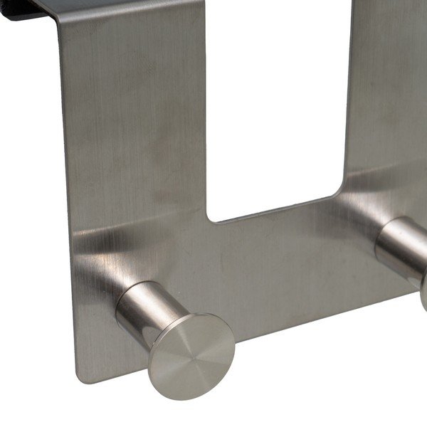 Kovový vešiak na dvere v matne striebornej farbe 13 cm – Casa Selección-image-1