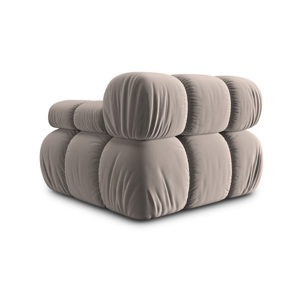 Svetlohnedý zamatový modul pohovky (pravý roh) Bellis – Micadoni -image-4