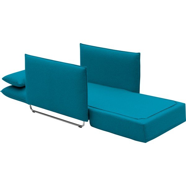 Tyrkysovomodré rozkladacie kreslo Softline Cord-image-3