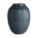 Antracitovosivá kameninová váza Kähler Design Hammershoi, výška 25 cm