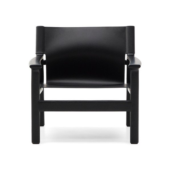 Čierne kožené kreslo Jan – Kave Home-image-2