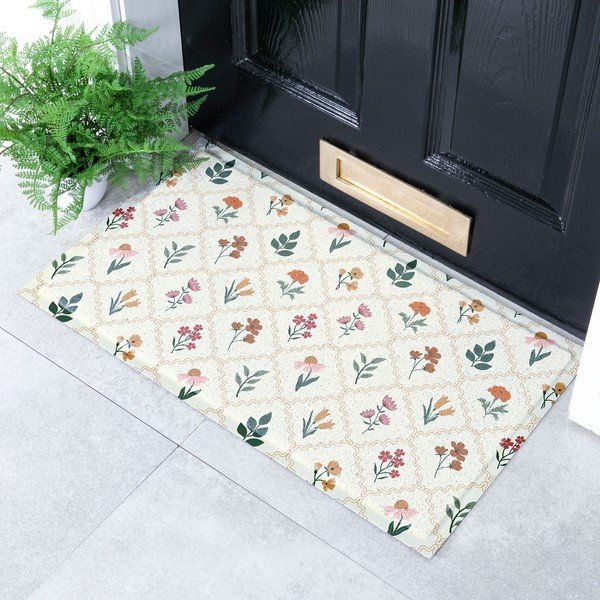 Rohožka z PVC 40x70 cm Vintage Floral Stamp – Artsy Doormats-image-1