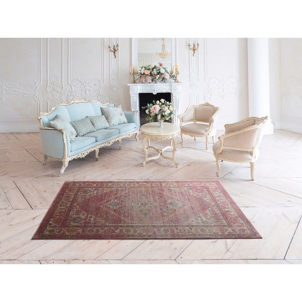 Červený koberec z viskózy Universal Vintage Retro, 160 x 230 cm-image-1