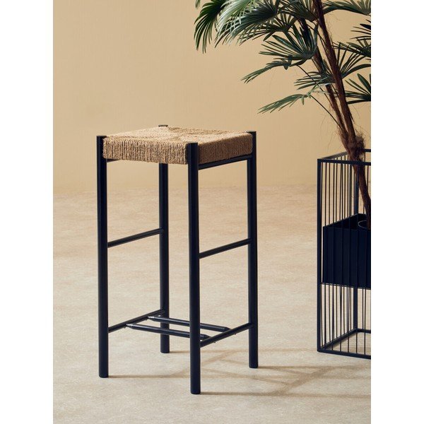 Čierna/v prírodnej farbe barová stolička z bukového dreva (výška sedadla 72 cm) Bandar – Premier Housewares-image-1