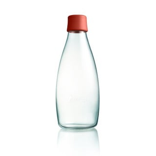 Tmavooranžová sklenená fľaša ReTap s doživotnou zárukou, 800 ml