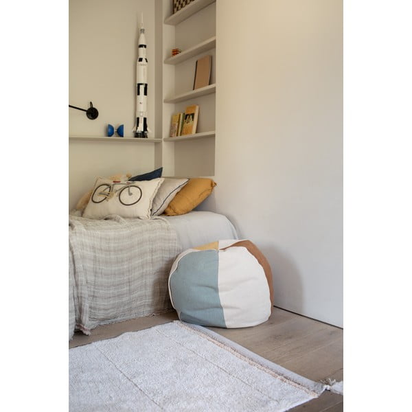 Krémový prateľný ručne tkaný bavlnený koberec 120x160 cm Bloom Natural – Lorena Canals-image-3