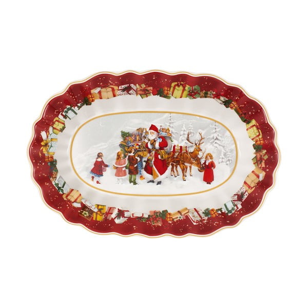 Porcelánový servírovací tanier s vianočným motívom Villeroy & Boch, 30 x 19,8 cm