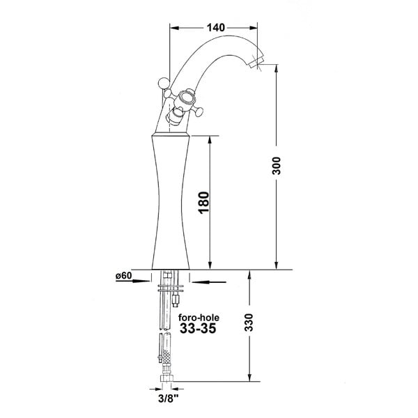 Stojanková umývadlová batéria v lesklej strieborno-zlatej farbe Antea - Sapho-image-2
