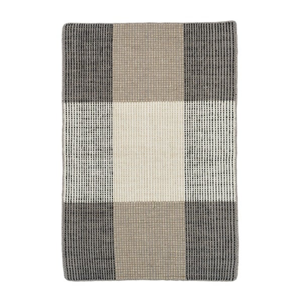 Sivo-béžový ručne tkaný vlnený koberec Linie Design Bologna, 50 × 80 cm