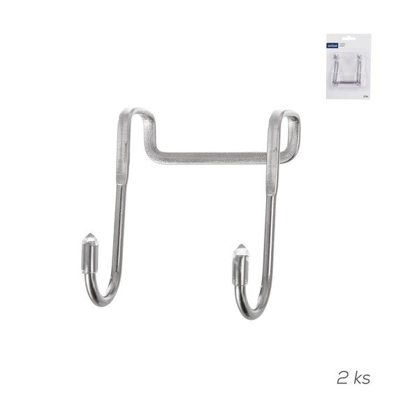 Závesné antikoro háčiky v súprave 2 ks v striebornej farbe – Orion-image-4