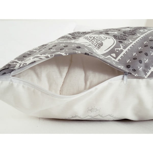 Bielo-sivé krepové obliečky na jednolôžko 140x200 cm Top Class –  B.E.S.-image-1