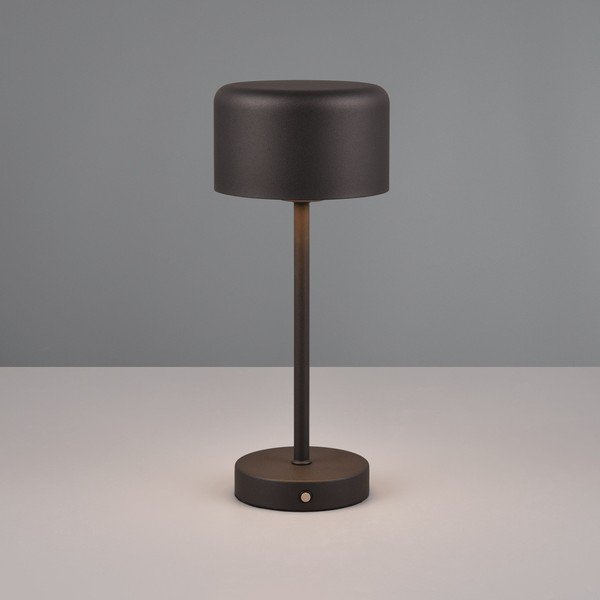 Matne čierna LED stmievateľná stolová lampa (výška 30 cm) Jeff – Reality-image-1