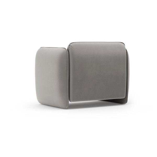 Tmavosivé zamatové kreslo Georgia – Micadoni -image-3