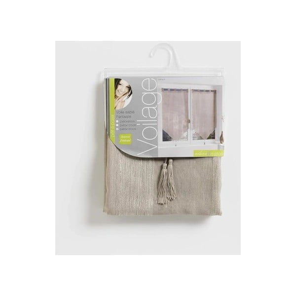 Béžové voálové záclony v súprave 2 ks 60x160 cm Salina – douceur d'intérieur-image-1