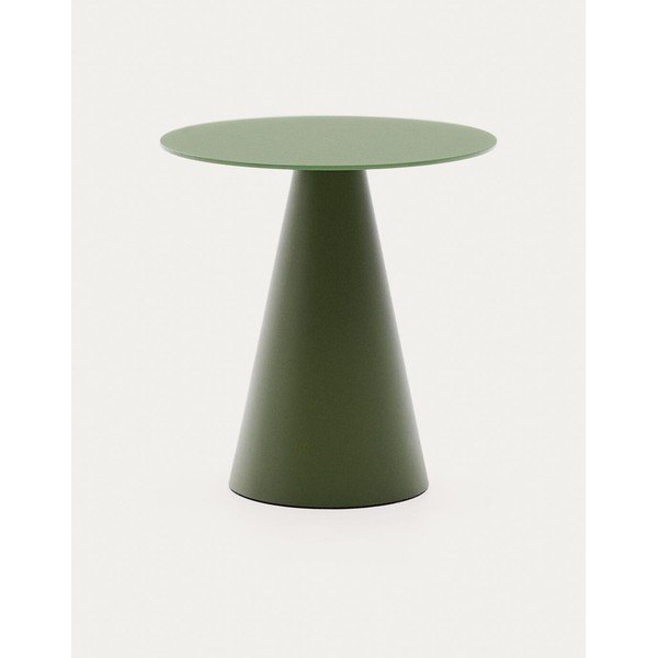Okrúhly odkladací stolík so sklenenou doskou ø 50 cm Wilshire – Kave Home