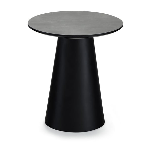 Konferenčný stolík v tmavosivej a čiernej farbe s doskou v dekore mramoru ø 45 cm Tango – Furnhouse