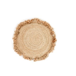 Svetlohnedý vankúš z konopného vlákna Tierra Bella Hemp, ø 45 cm
