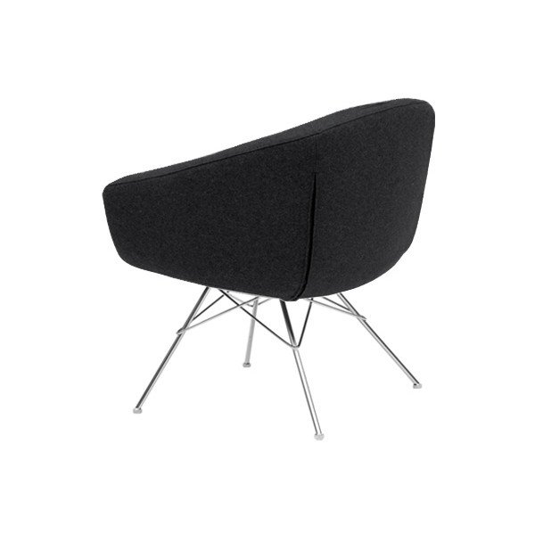 Antracitovosivé kreslo Softline Aiko Felt Melange Anthracite-image-4