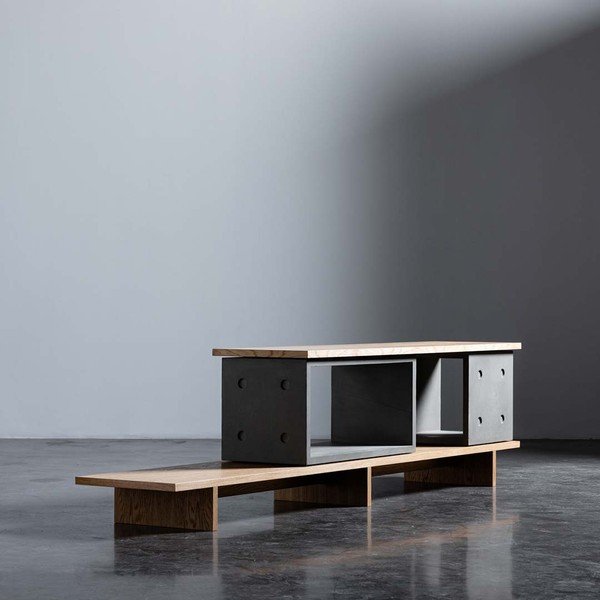 Betónová komoda Lyon Béton Dice, 230 x 58 cm-image-1